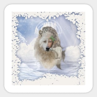 Awesome polarwolf with fairy Sticker